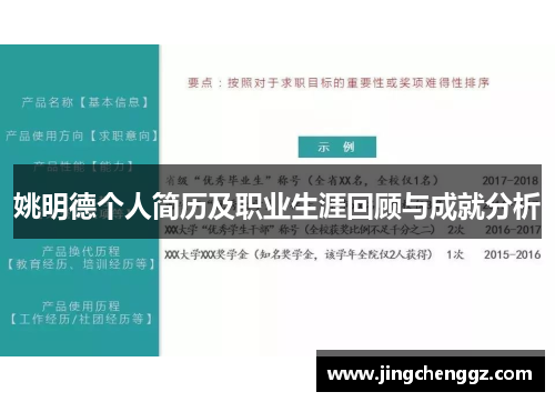 姚明德个人简历及职业生涯回顾与成就分析